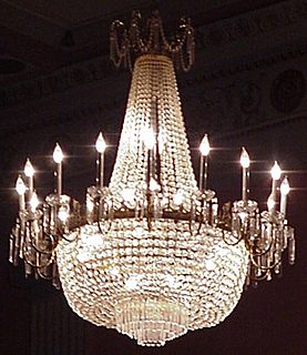 picture of chandelier at the Lafayette Grande Ballroom, Pontiac, Michigan